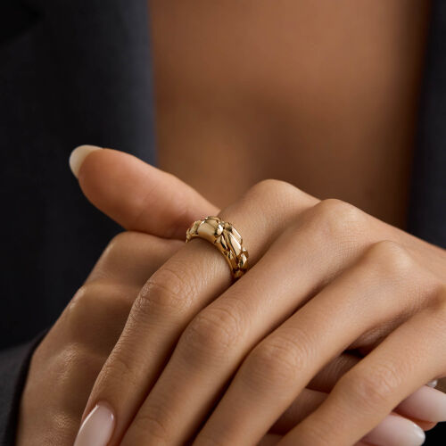 Minimal Glow 14 Ayar Altın Yüzük - SembolGold