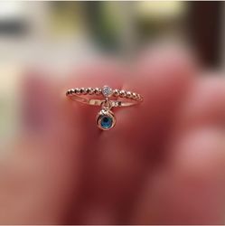 Nazar Boncuk'lu Altın Yüzük 14K Gold - Thumbnail