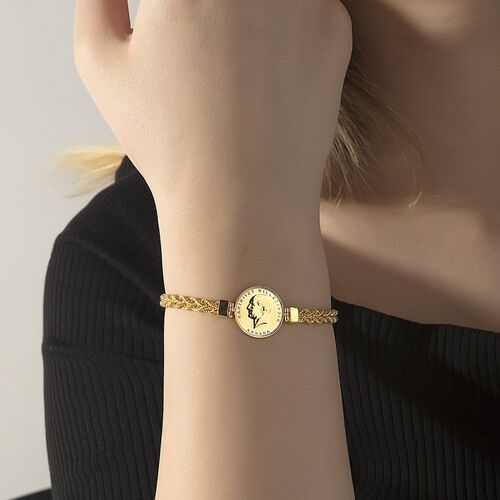 Ata Yarımlı Altın Bileklik Burgu Zincirli - SembolGold