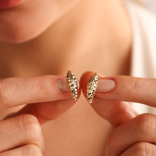 Parıltılı Altın J Küpe - SembolGold