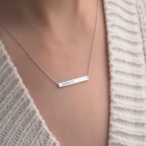 Plaka Altın Kolye 14 Ayar (harf,isim,tarih) - SembolGold