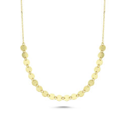 Pullu Altın Kolye 42 Cm 14K Gold - Thumbnail