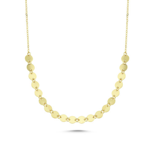 Pullu Altın Kolye 42 Cm 14K Gold - SembolGold