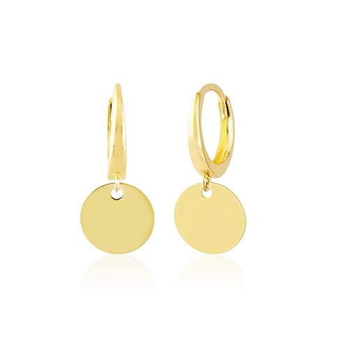 Pullu Altın Küpe Taşsız - SembolGold