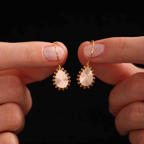 Sallantılı Damla Küpe Anne Küpesi - SembolGold