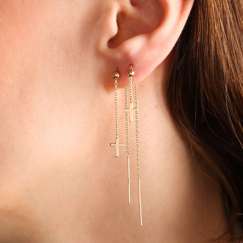 Sallantılı Hac Altın Küpe 14K - SembolGold