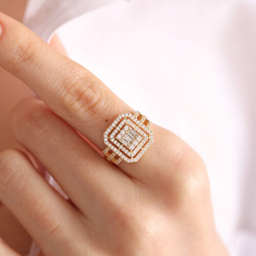 Sarı Altın Baget Yüzük Nova Form - SembolGold