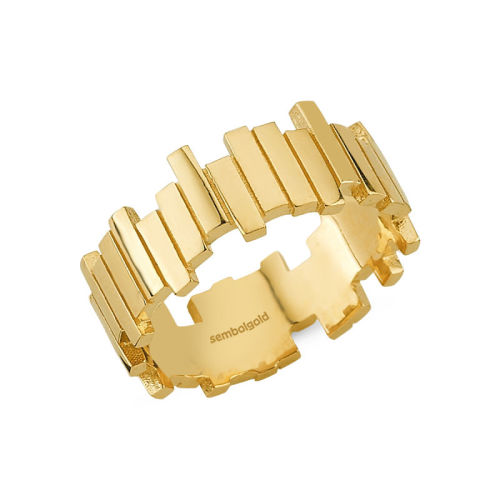 Sarı Altın ZikZak Yüzük - SembolGold