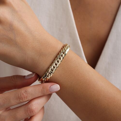 Sıkı Gurmet Altın Bileklik 8 mm - SembolGold