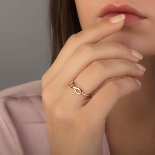 SembolGold - Sonsuz Rose Altın Yüzük Taşsız 14K (1)