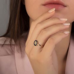 Sosyete Altın Yüzük 14K - Thumbnail