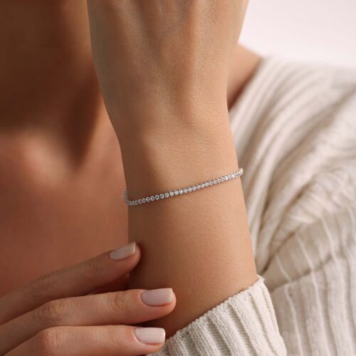 Su Yolu Bileklik Beyaz Altın - SembolGold