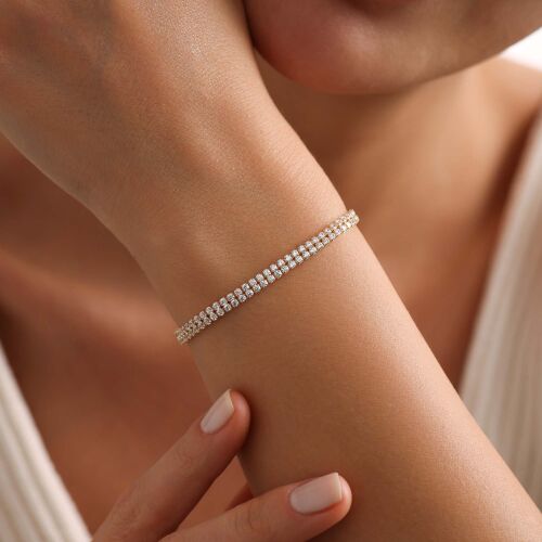 Su Yolu Bileklik İki Sıra İtaly Kilit - SembolGold