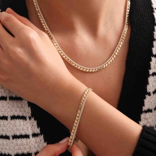Su Yolu Pullu Altın Zincir & Bileklik YENİ - SembolGold