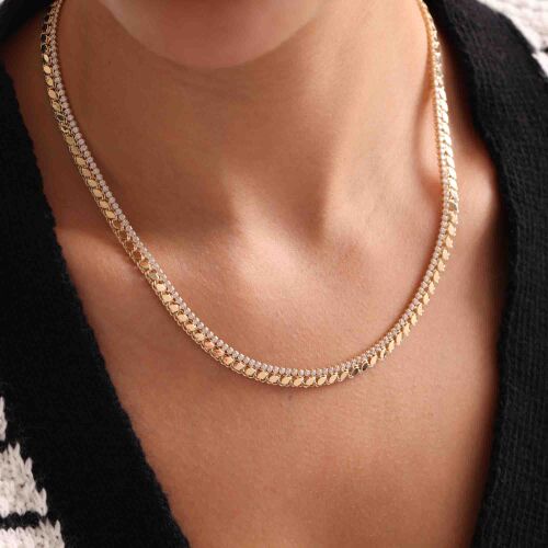 Su Yolu Pullu Altın Zincir YENİ - SembolGold