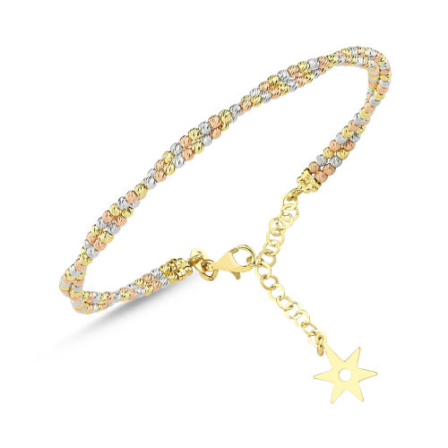 TriColor Altın Dorika Kelepçe İki Sıralı Kutupyıldızı - SembolGold