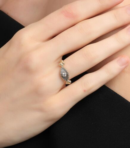 Vintage Yüzük Tektaş 14 Ayar - SembolGold