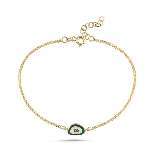 Yeşil Mine Nazar Bileklik 17+2 cm - SembolGold